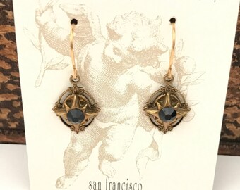 Sweet Dainty Vintage Victorian Revival Dangle Earrings - see description