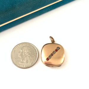 Vintage Diagonal Bar Gold Filled Art Deco Square Locket Pendant ...