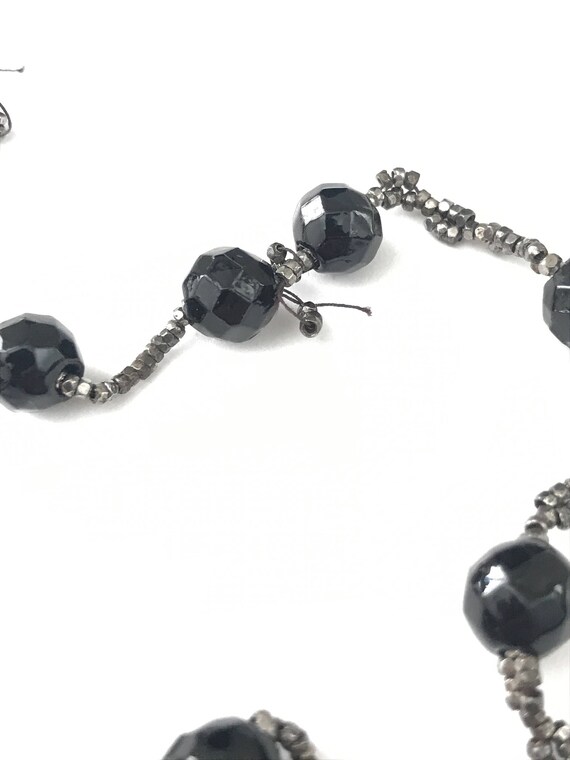 Antique Cut Steel & Whitby Jet Tassel Necklace - image 7