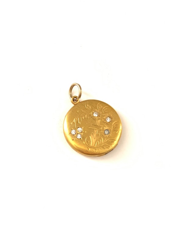 Beautiful Vintage Gold Filled Paste Locket by RBM 