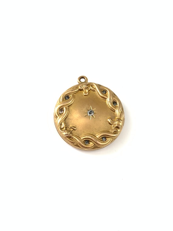 Victorian Nouveau Antique Gold Filled Starburst Lo