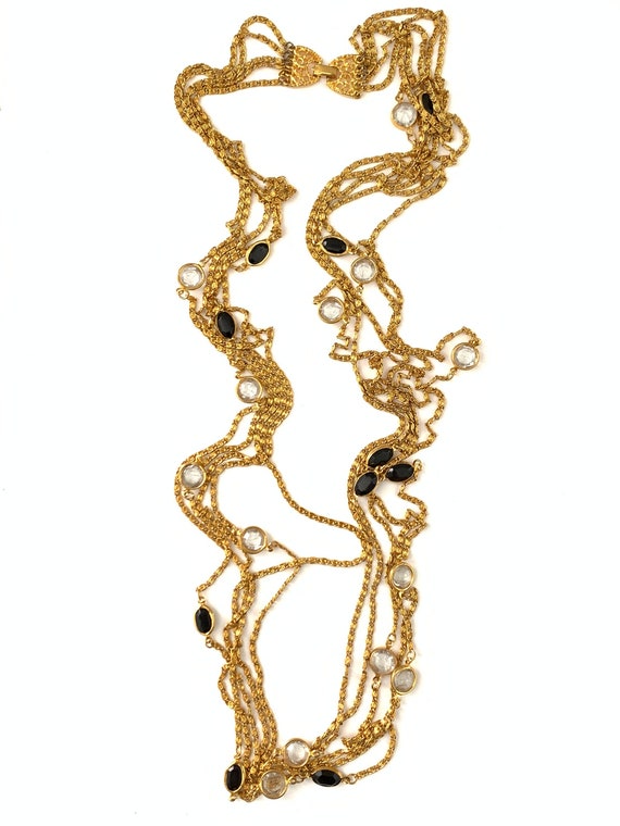 Vintage Unsigned Goldette Multi Strand Gold Chain… - image 1