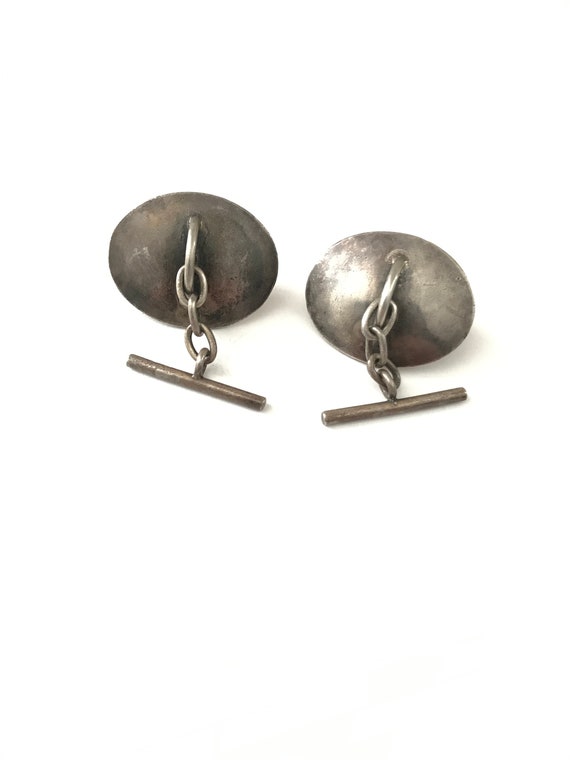 Vintage Sterling Cuff Links, Chunky Sterling Cuff… - image 5
