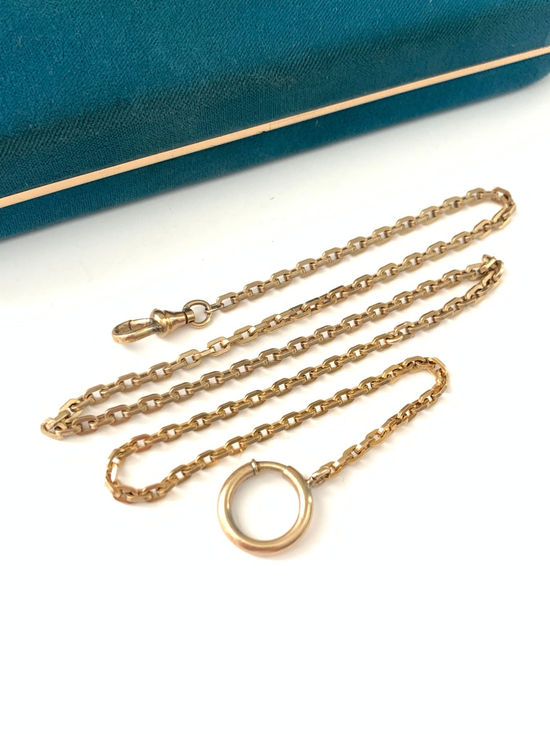 Vintage 20 1/2 Gold Filled Oval Cable Chain Watch Chain Etsy