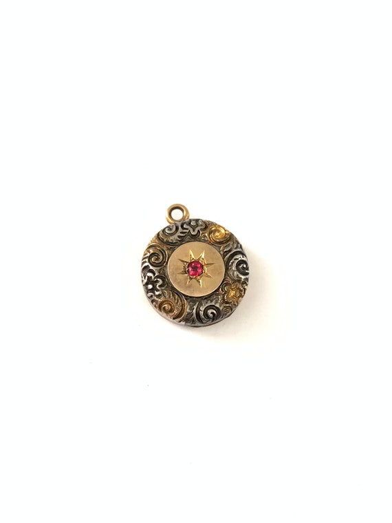Antique Victorian Locket with Star Burst, Antique