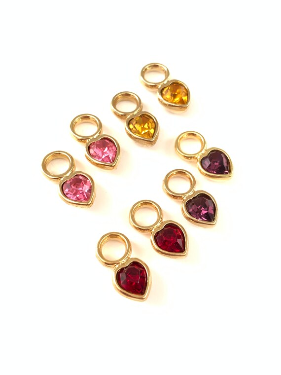 Vintage Hoop Charms, Earring Charms, Heart Charms… - image 4