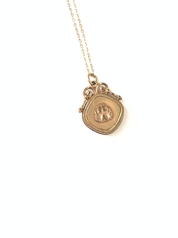 Vintage Victorian Dog Fob Pendant // Victorian Dog