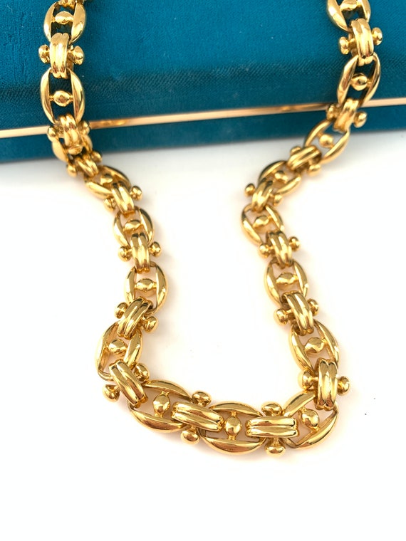 Vintage Gold Plated Chunky Modernist Articulated Chain Link Etsy
