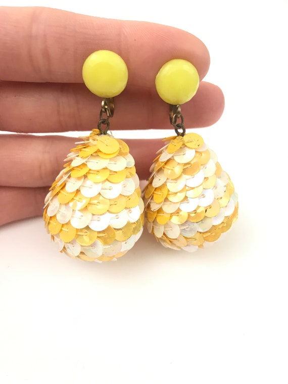 Etsy yellow hotsell earrings