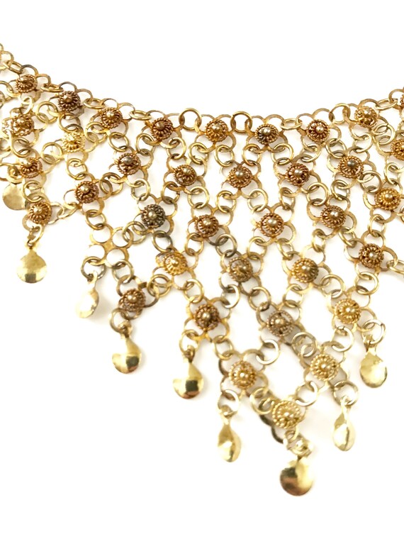 Vintage Gold Filled Festoon Necklace // Bib Neckl… - image 5