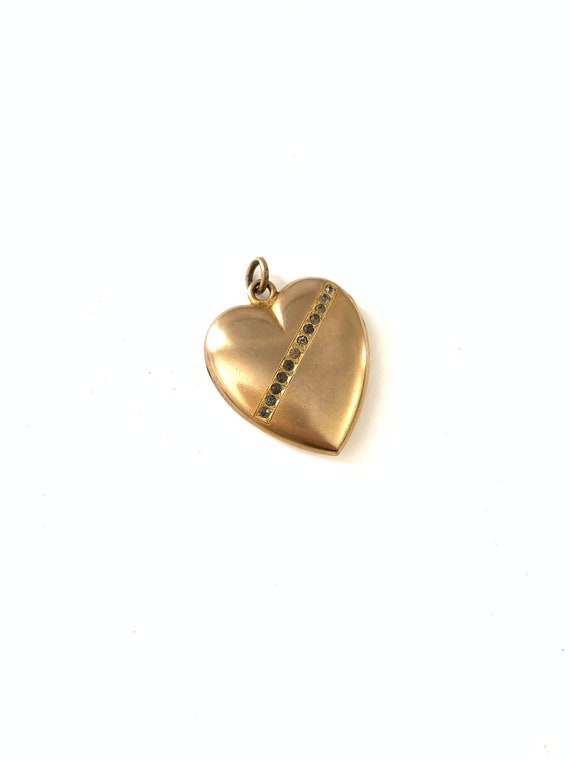 Beautiful Antique W&H Co. Gold Filled Heart Locket