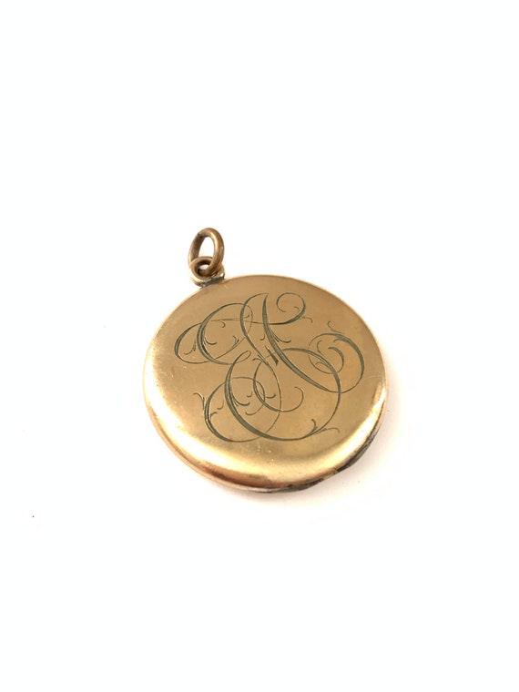Antique Victorian Gold Star Monogrammed Locket