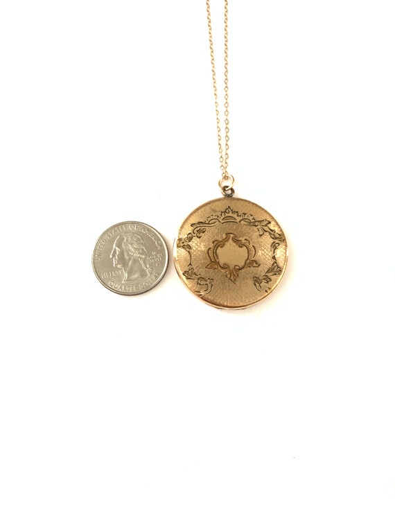 Vintage Art Nouveau Gold Filled Locket, Vintage E… - image 9