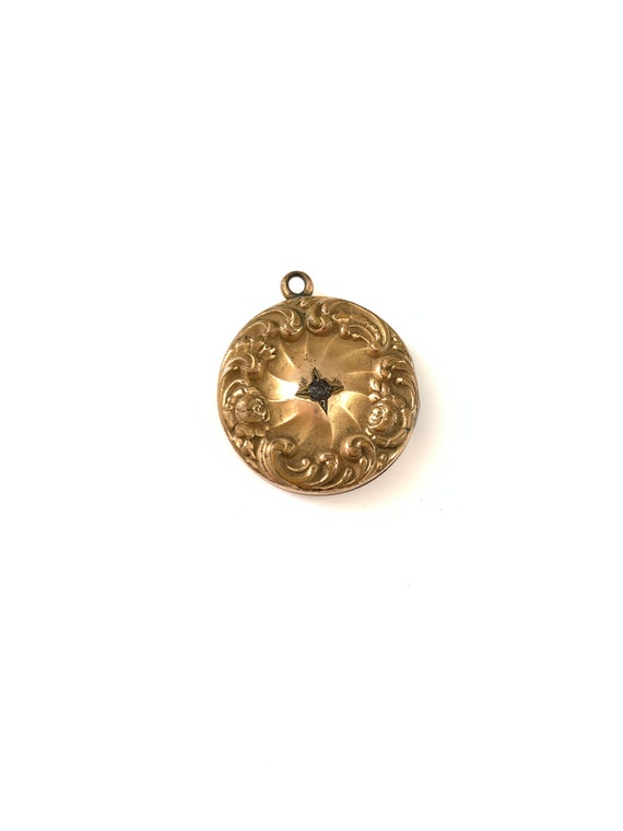 Vintage Victorian Antique Gold Filled Star Locket… - image 1