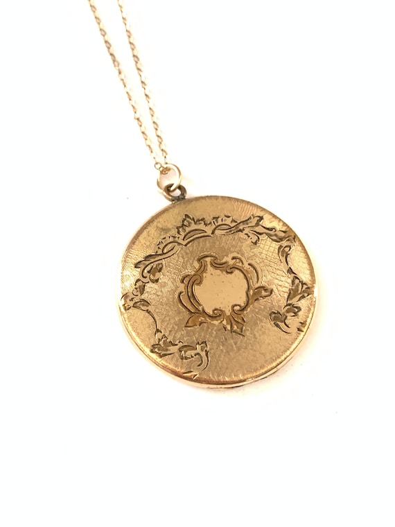 Vintage Art Nouveau Gold Filled Locket, Vintage E… - image 2