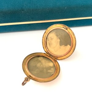 Antique Gold Filled Crescent Moon Floral Repouse Locket, Gold Filled ...