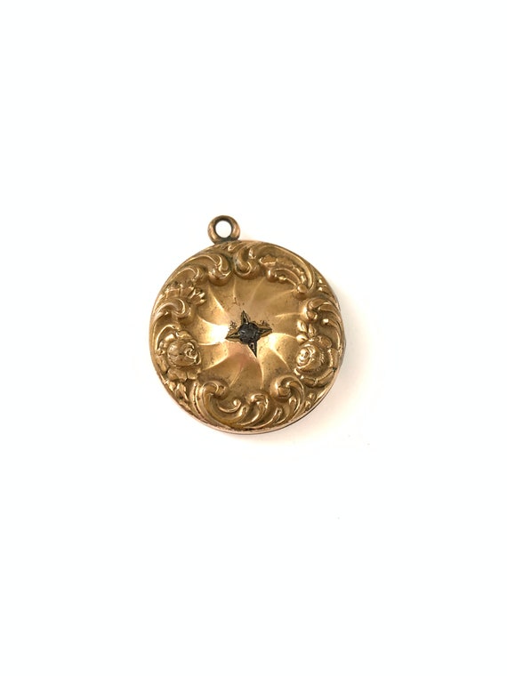 Vintage Victorian Antique Gold Filled Star Locket… - image 2