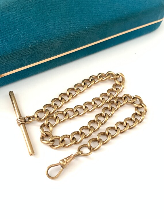 Antique 12" Victorian Heavy Pocket Watch Chain and T … Gem