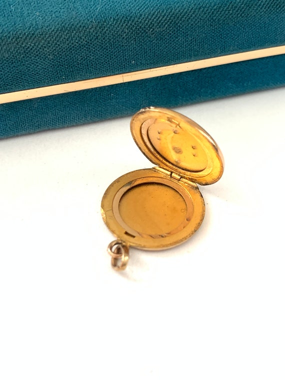Vintage Art Nouveau Fleur De Lis Gold Filled Lock… - image 10