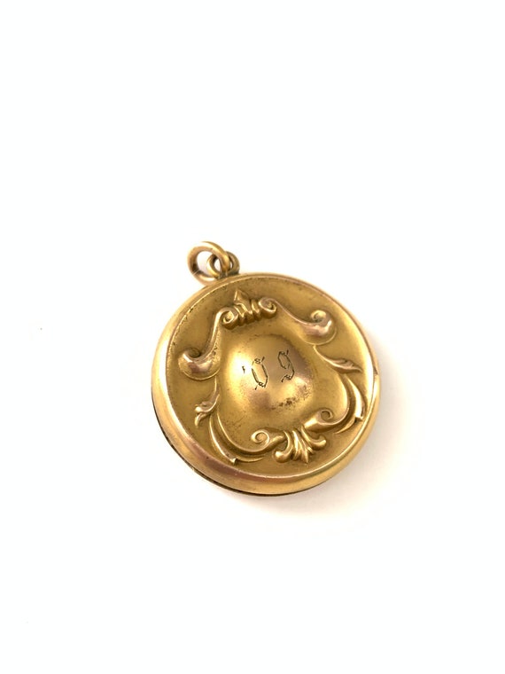 Vintage 1909 Gold Filled Locket Monogrammed Inscri