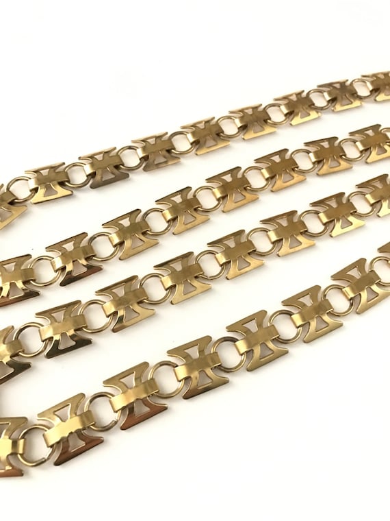 Vintage Gold Book Chain Wide Vintage 