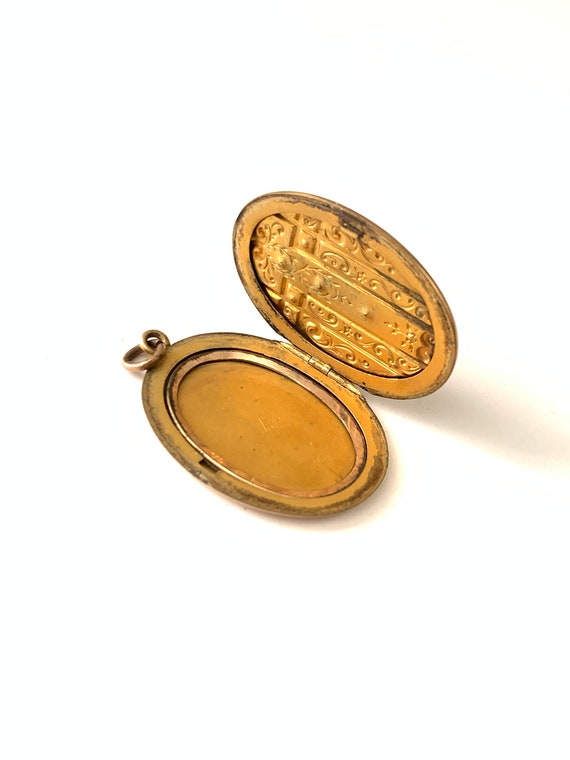 Antique Victorian Edwardian Ornate Locket, Paste … - image 6