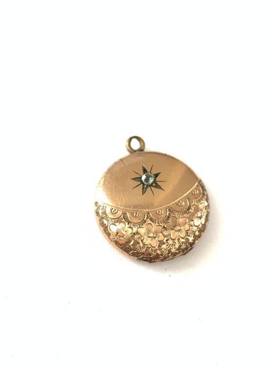 Vintage Antique Art Deco Celestial Star Locket // 