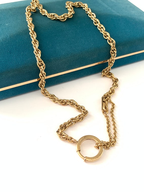 Vintage 18.25" Gold Filled Watch Chain Necklace w… - image 6