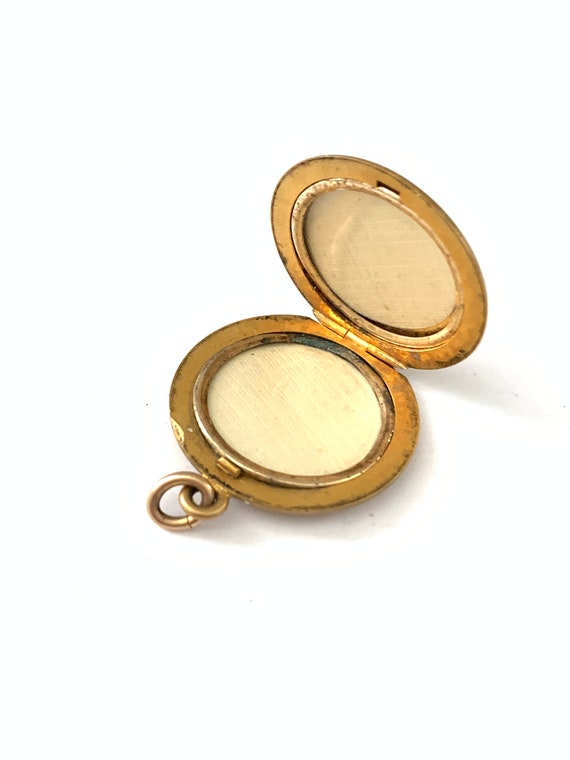 Beautiful Vintage Art Nouveau Gold Filled Seed Pearl Paste Locket, Antique Gold Filled Locket Pendant, Seed Pearl Bloom Art Deco Locket View 5