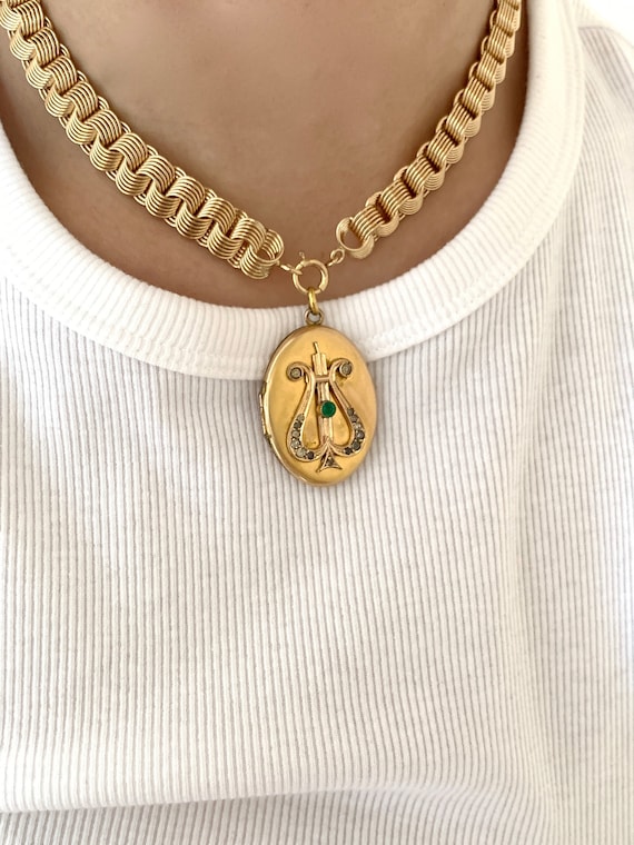 ヴィンテージ 15.5インチ ゴールドフィルド 厚手リンク スリンキー