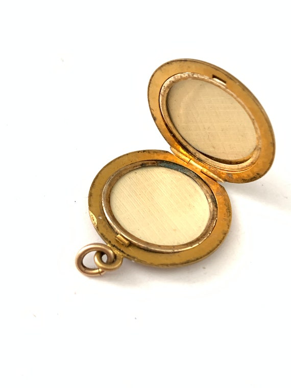 Beautiful Vintage Art Nouveau Gold Filled Seed Pearl Paste Locket, Antique Gold Filled Locket Pendant, Seed Pearl Bloom Art Deco Locket View 6