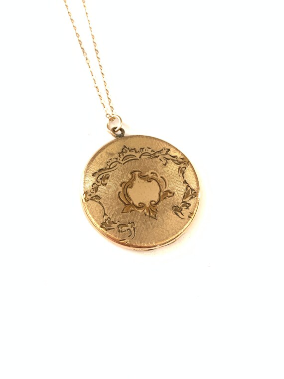 Vintage Art Nouveau Gold Filled Locket, Vintage E… - image 3