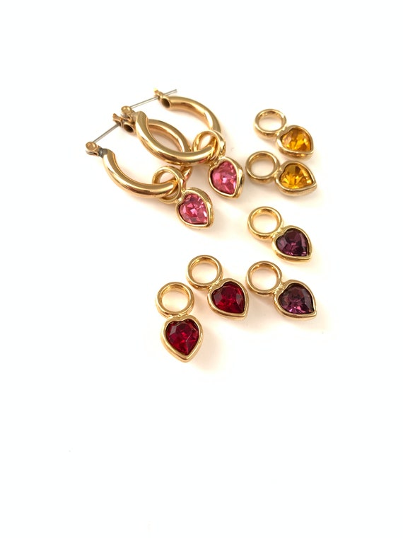 Vintage Hoop Charms, Earring Charms, Heart Charms… - image 7