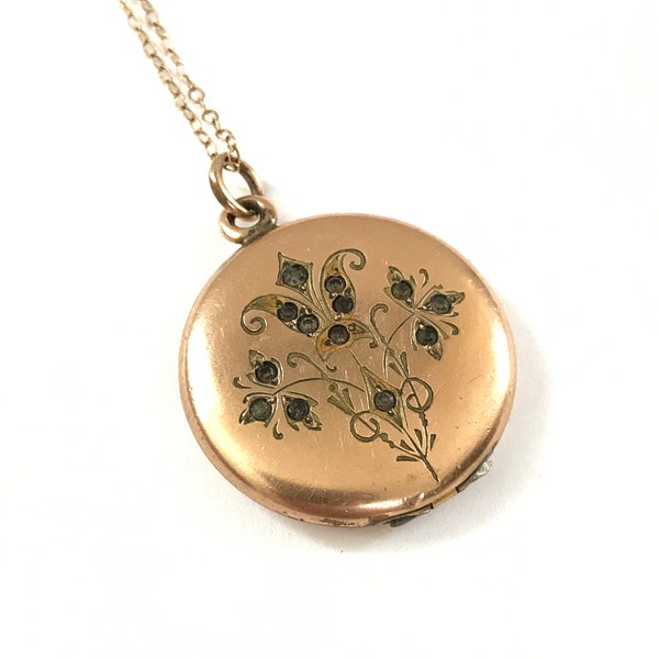 Beautiful Vintage Wightman & Hough Deco Paste Locket