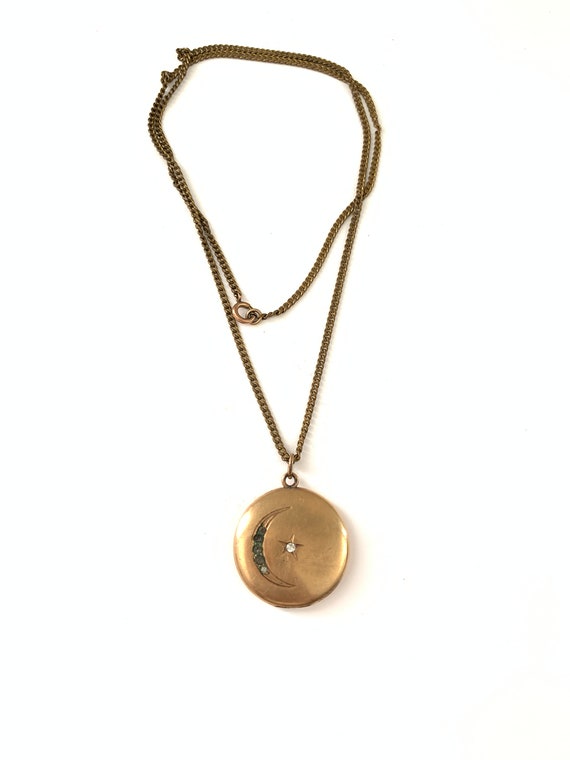 Moon and star locket discount