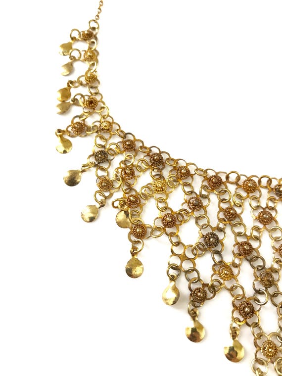 Vintage Gold Filled Festoon Necklace // Bib Neckl… - image 4