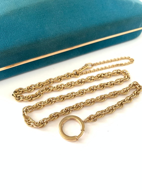 Vintage 18.25" Gold Filled Watch Chain Necklace w… - image 3
