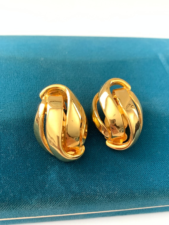 Vintage Clip On Earrings, Vintage Jewelry, Statem… - image 1