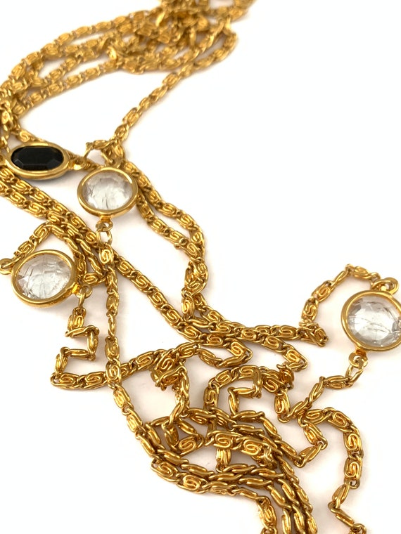Vintage Unsigned Goldette Multi Strand Gold Chain… - image 3