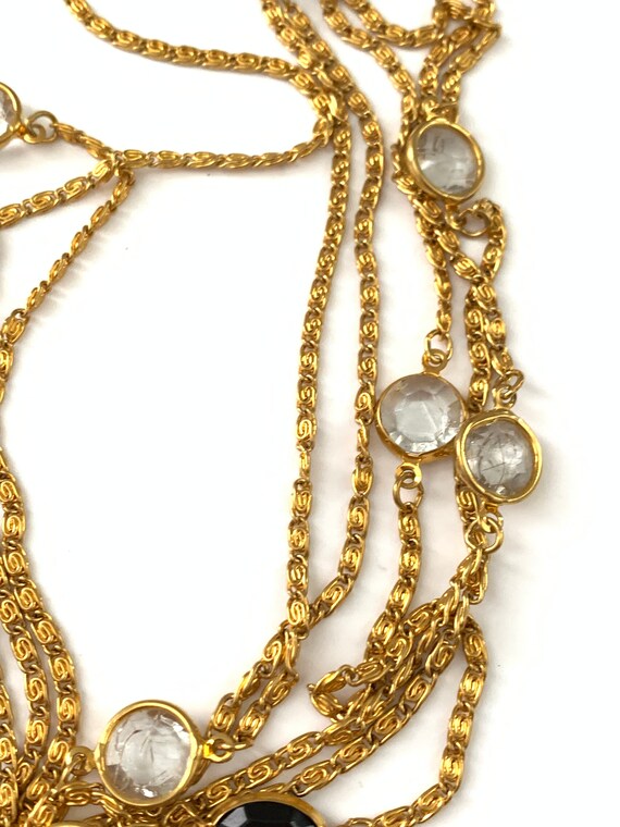 Vintage Unsigned Goldette Multi Strand Gold Chain… - image 4