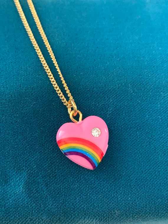 Mini Rainbow Heart Necklace - image 3