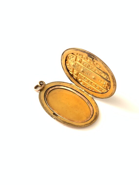 Antique Victorian Edwardian Ornate Locket, Paste … - image 7