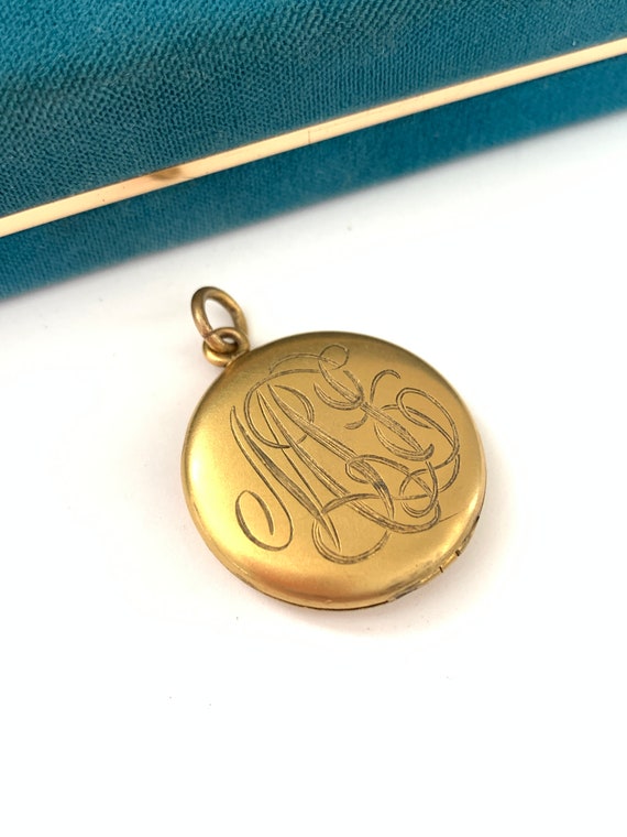 Vintage Gold Filled Locket Monogrammed  Inscribed,