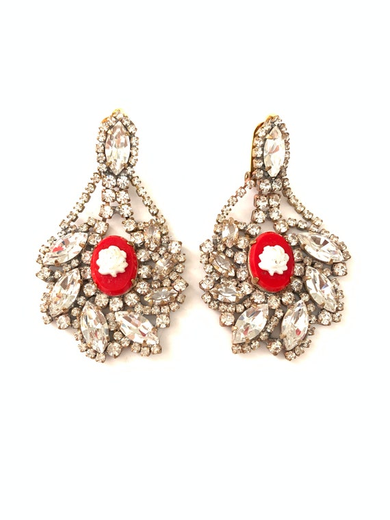 Amazing Huge Vintage Rhinestone Crystal Statement… - image 2