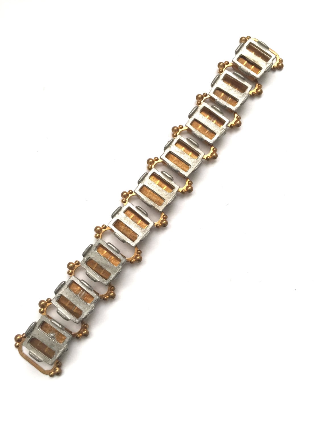 Vintage Brass and Steel Bracelet Blank Book Chain - Etsy