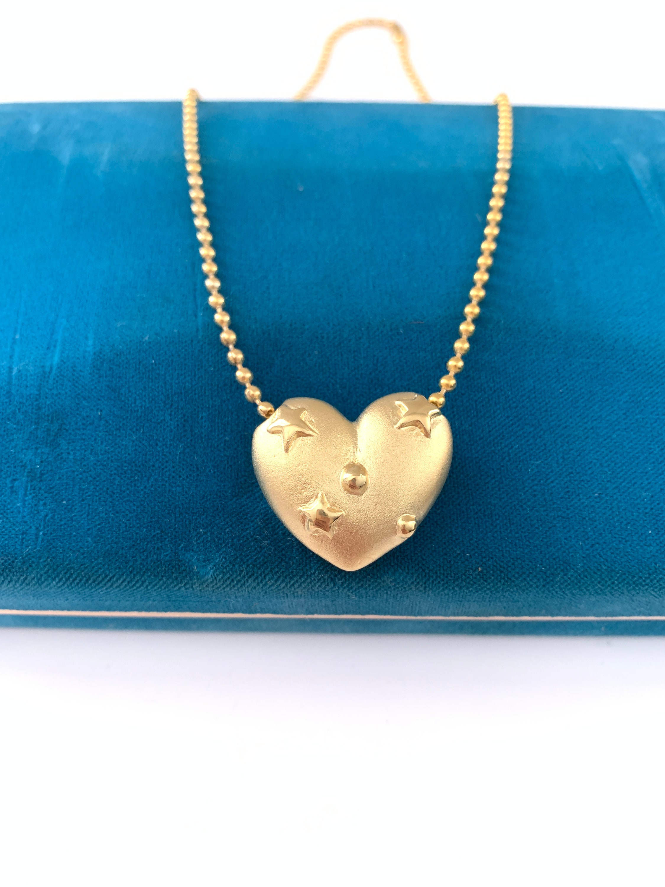 【VINTAGE HOLLYWOOD】Petit Heart Ball Chain Necklace IMG_2528+2.jpg?format=1500w