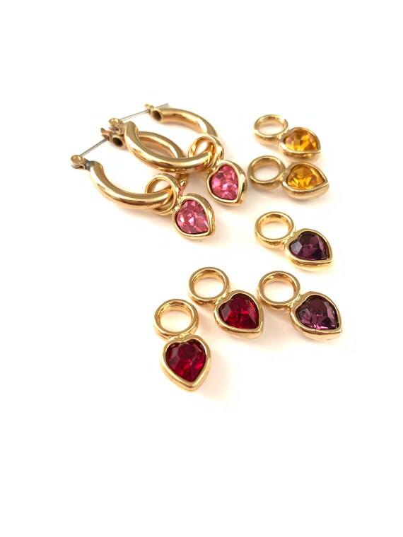 Vintage Hoop Charms, Earring Charms, Heart Charms… - image 6