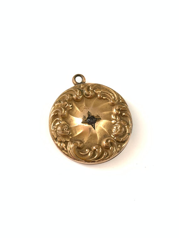 Vintage Victorian Antique Gold Filled Star Locket… - image 3