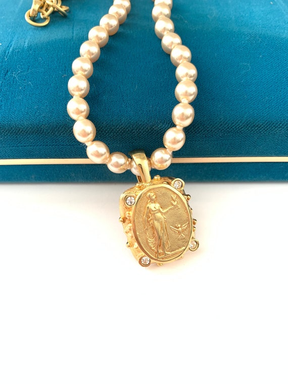 Vintage Grecian Goddess Gold Plated Greek Roman My