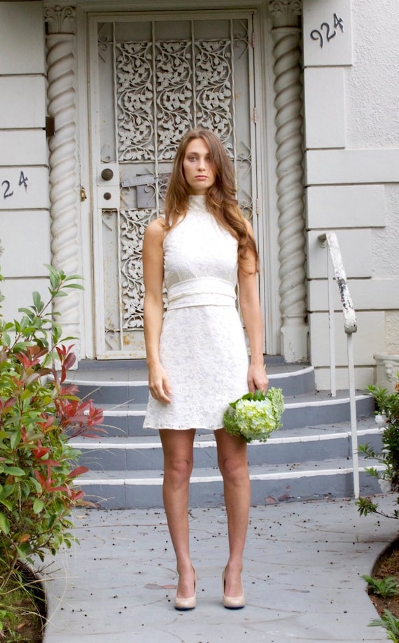 short high neck dress